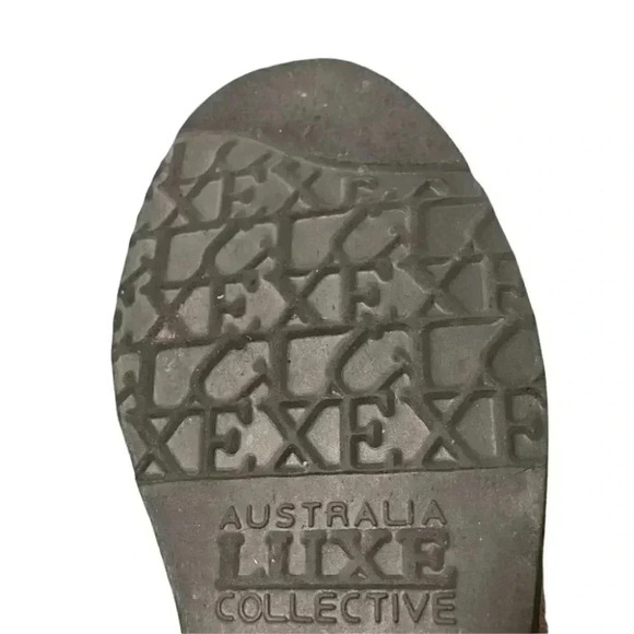 Australia Luxe Hatchet Wedge Suede Shearling Faux Rabbit Fur Boot Size: 8 - Picture 8 of 12